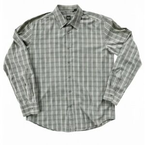 Boss Hugo Boss Gray/Black "Slim Fit" Dress Shirt Size XL Excellent Condition!